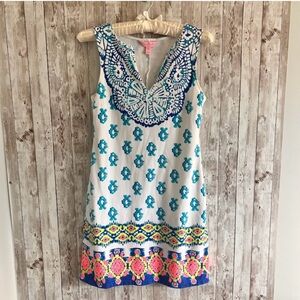 Lilly Pulitzer Sleeveless Dress - Blue and White